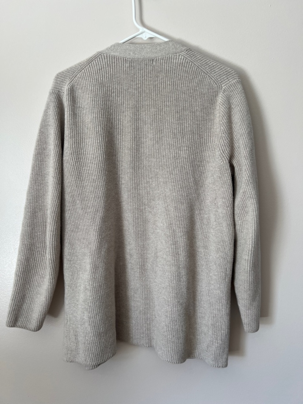 Banana Republic Neutral Ribbed Button-Front Cardigan - Picture 5 of 5